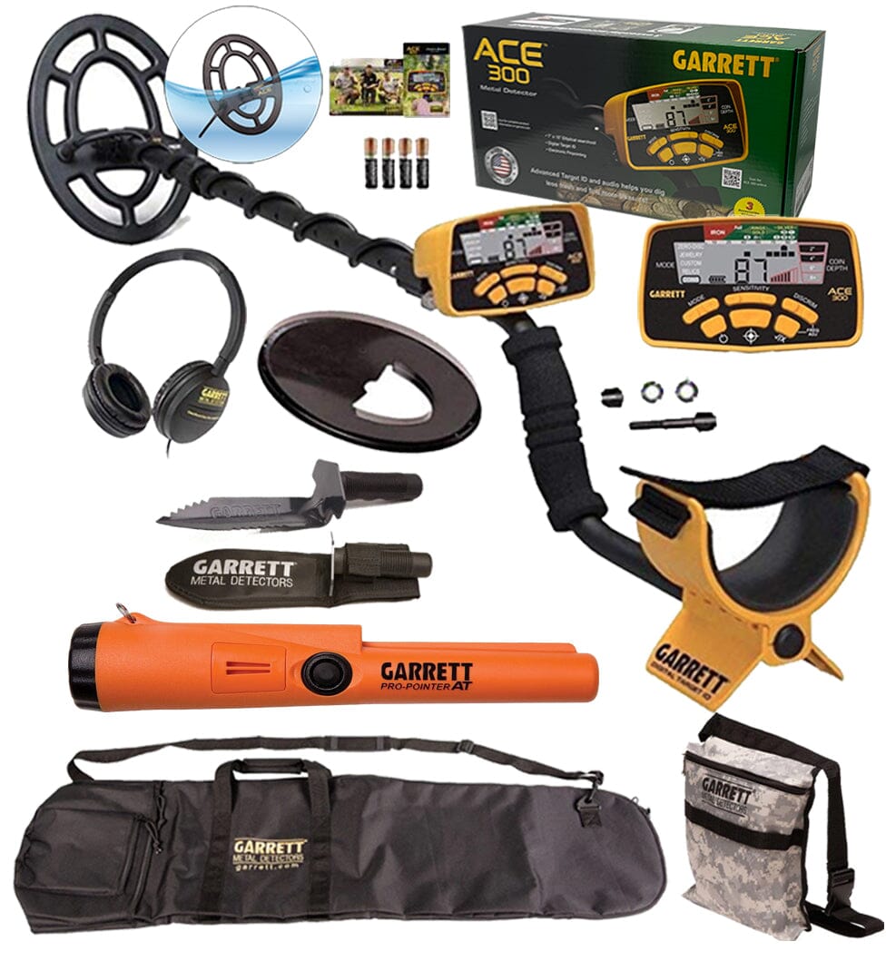 Garrett Ace 300 Metal Detector with Garrett Gear