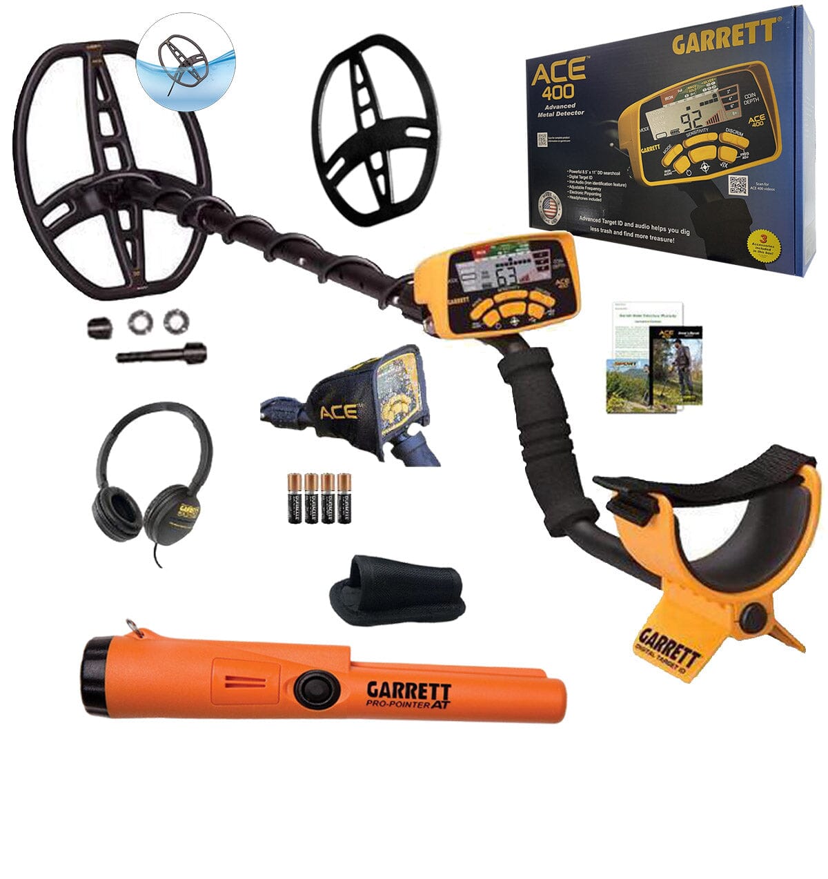 Garrett Ace 400 Metal Detector with Pro Pointer AT Pinpointer