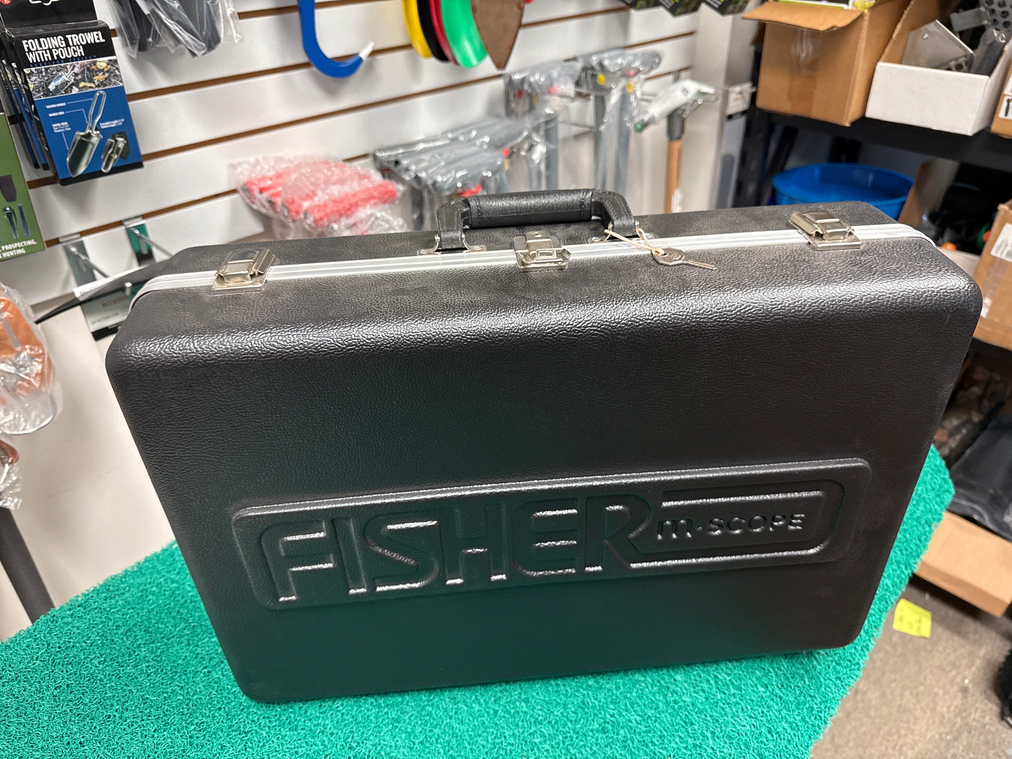 New Old Stock Fisher M-Scope Hard Case with Lock and Key Vintage Detector Case New Old Stock Fisher M-Scope Hard Case with Lock and Key Vintage Detector Case