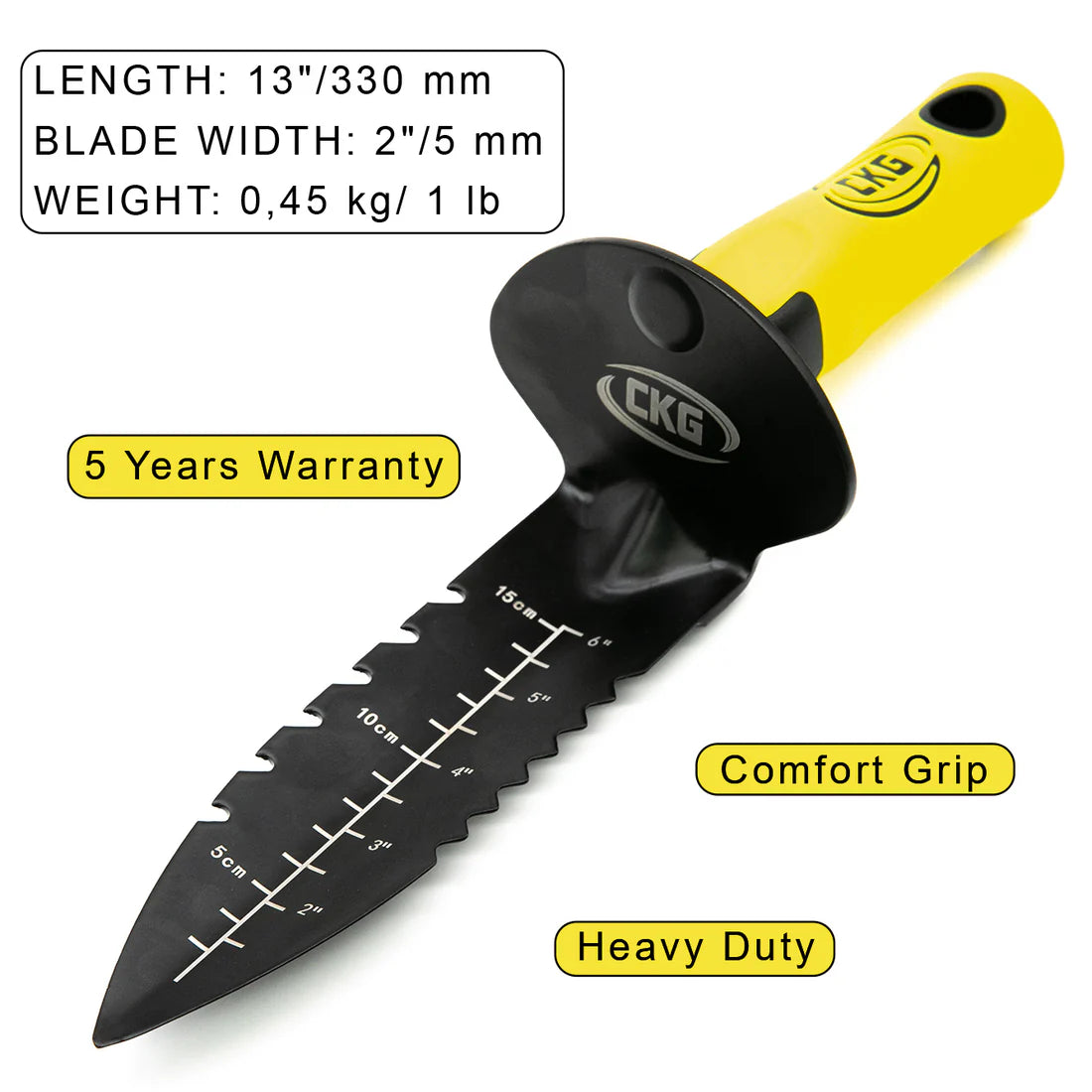 Metal Detecting Digging Tool With Yellow Handle