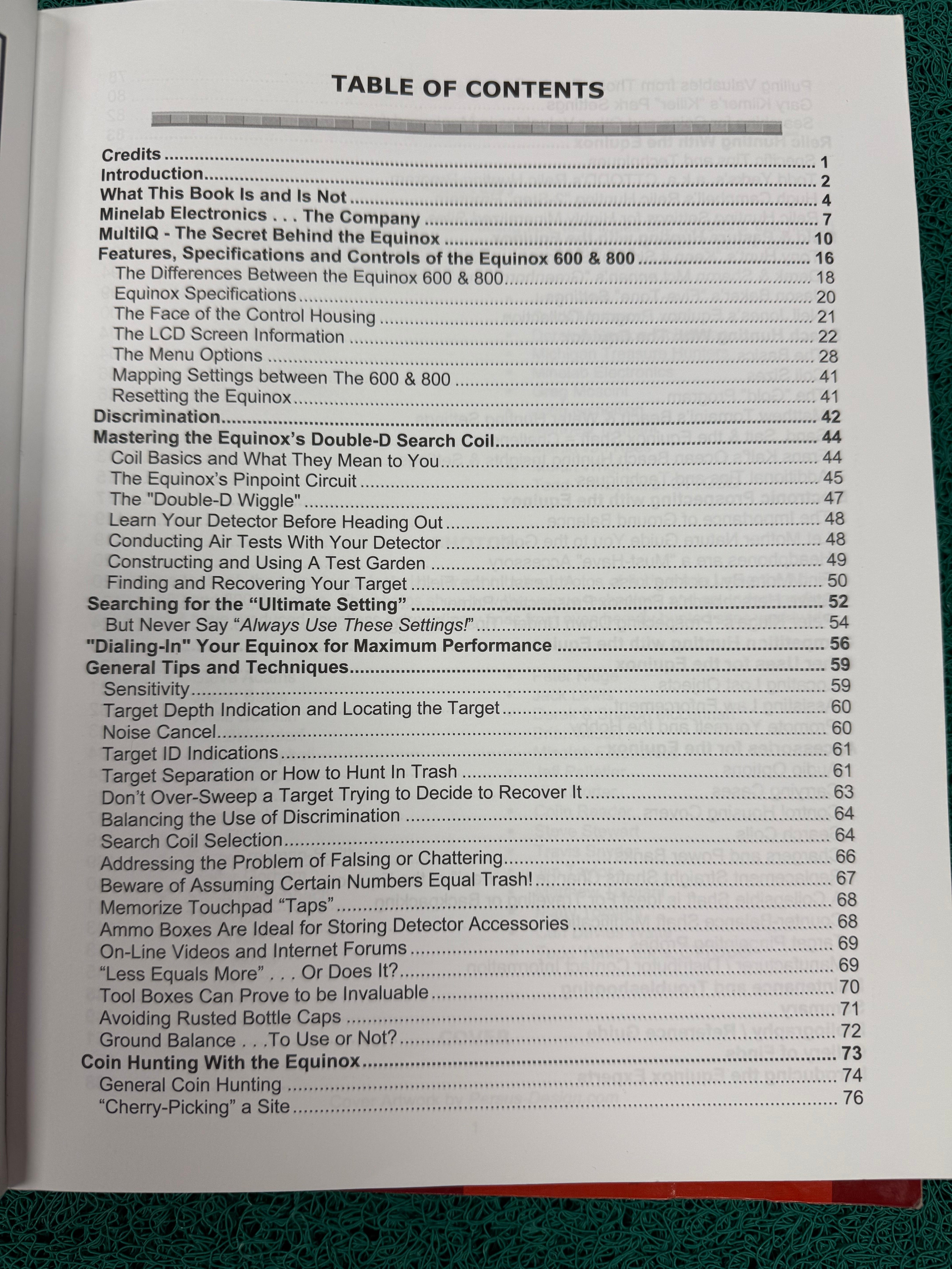 The Minelab Equinox Series Handbook by Andy Sabisch – Used Copy