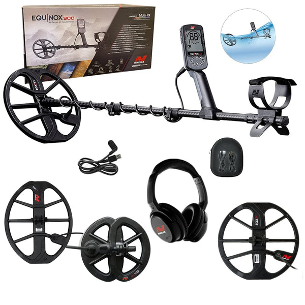 Minelab Equinox 900 with 6 inch, 11 inch and 15 inch Coils – High