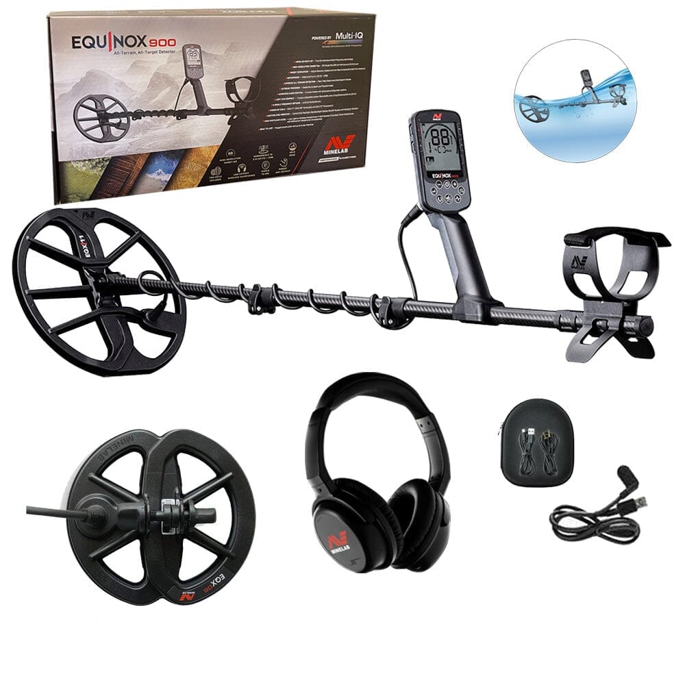 Minelab Equinox 900 Bundle with Pro-Find 15 Pointer, Carry Bag, and Finds Pouch