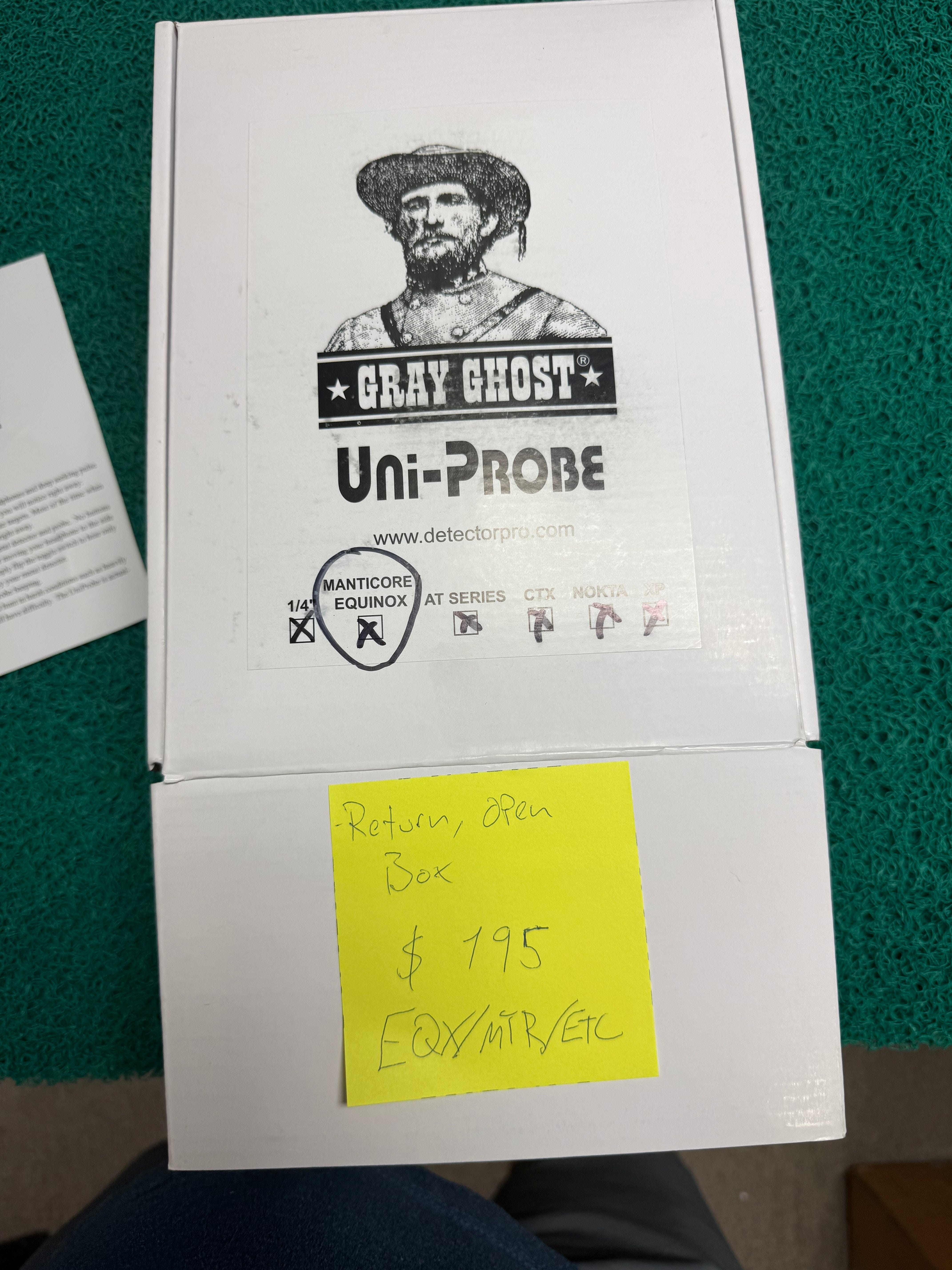 Open Box DetectorPro Grey Ghost Uni Probe – Compatible with Minelab Equinox