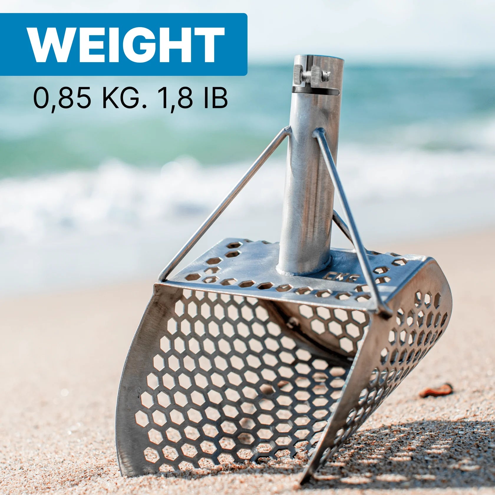CKG 9x6 Stainless Steel Sand Scoop