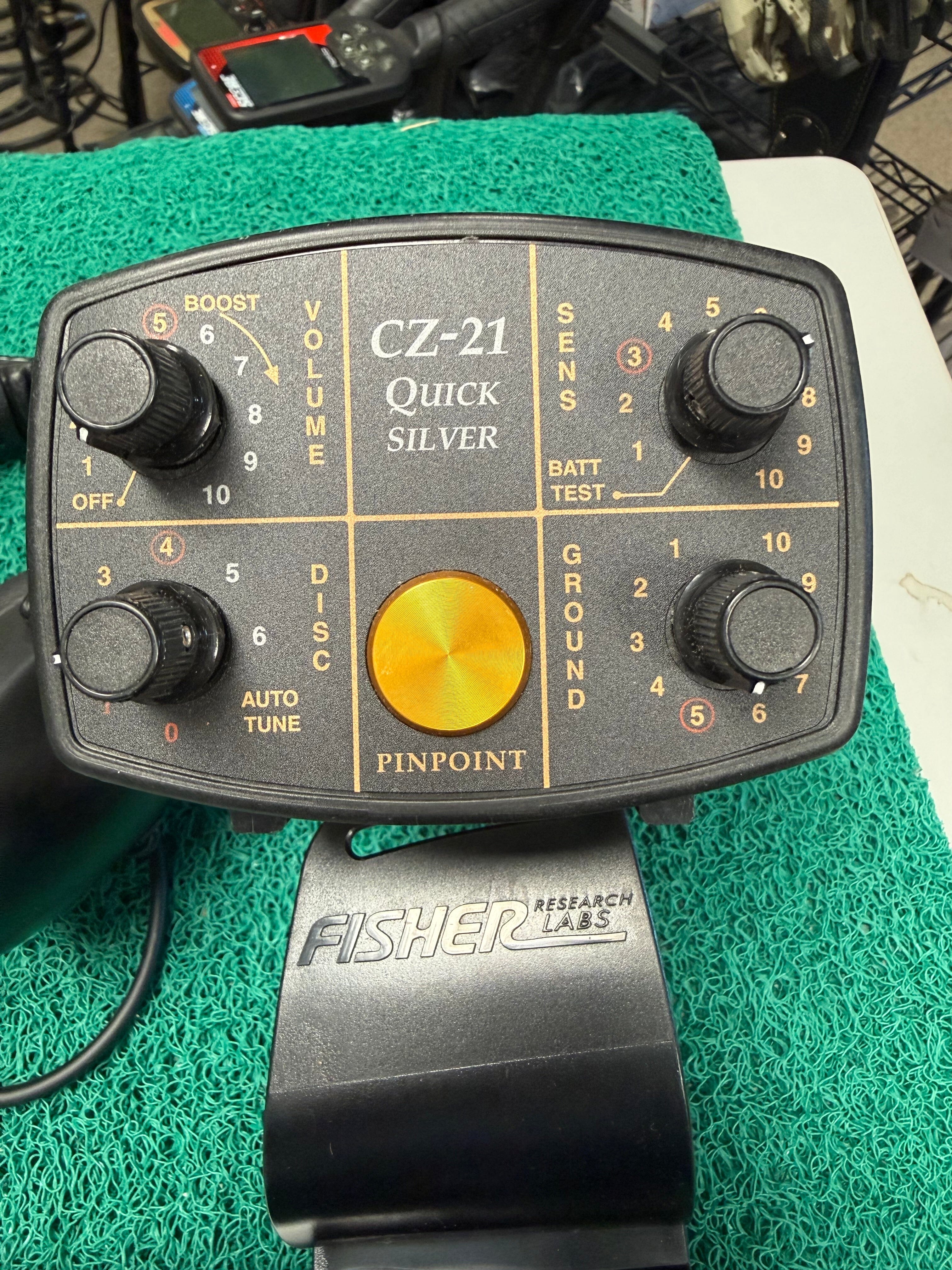 Open Box Fisher CZ-21 QuickSilver Underwater Metal Detector – Unused Complete Package