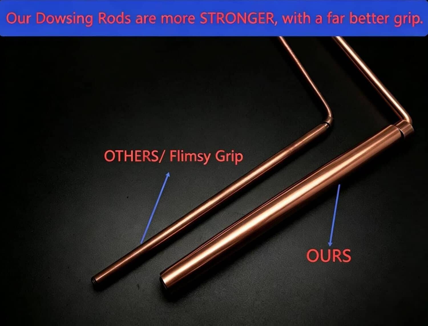 Spirit Hunter Copper Dowsing Rods - Paranormal Investigation Set with Bag