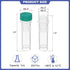 5 pack 1ml Plastic Vial, Self Standing  Vial Screw Top for Gold, Small Gems, Specimens