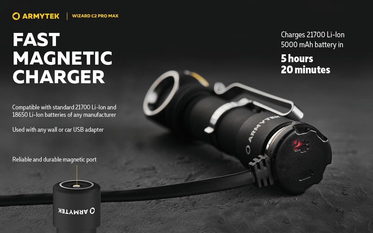 Armytek Wizard C2 Pro Magnet USB Warm Rechargeable Headlamp