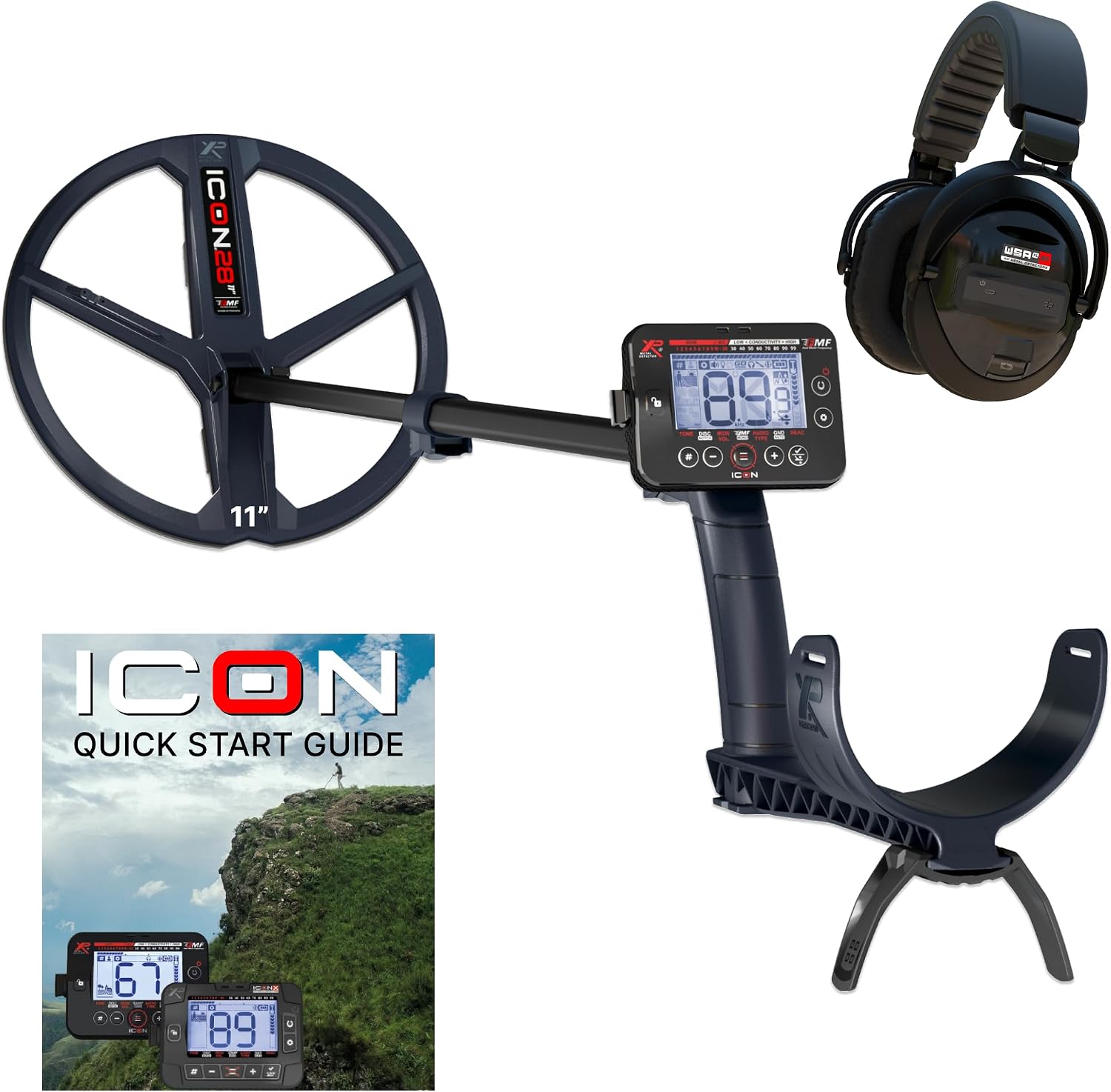 XP ICON Metal Detector with 11" FMF Coil & WSA-XL ST Headphones