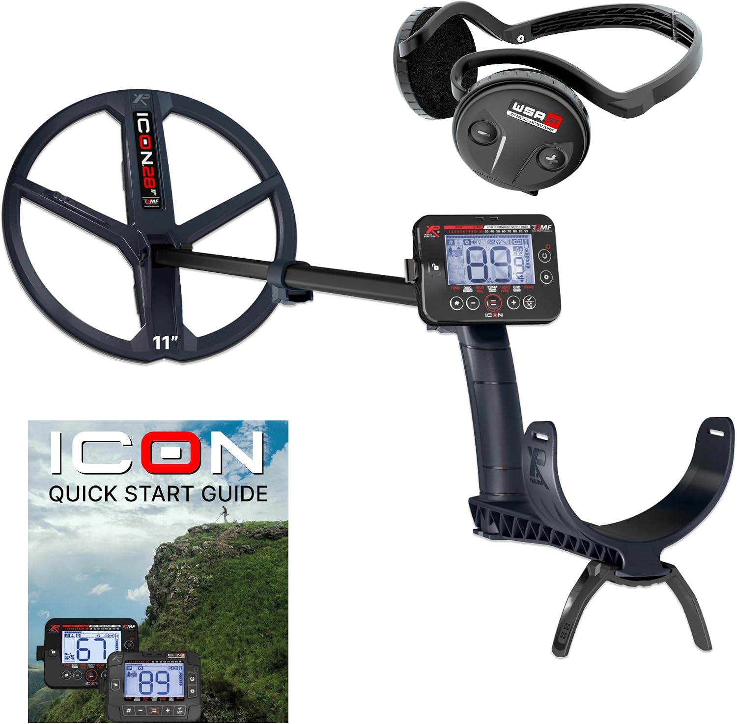 XP ICON Metal Detector with 11" FMF Coil & WSA ST Headphones