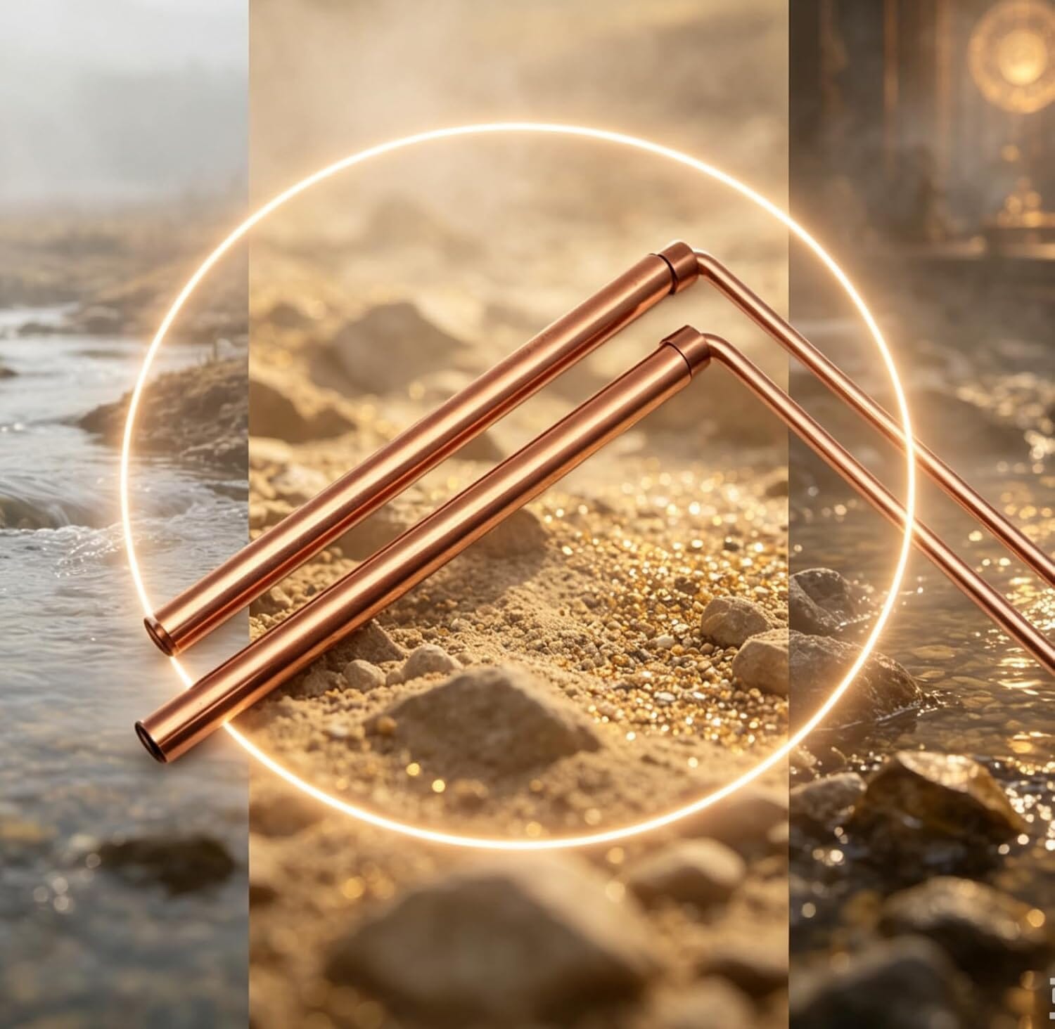 Spirit Hunter Copper Dowsing Rods - Paranormal Investigation Set with Bag