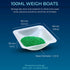 Medium Weigh Boats (100mL, 125-Pack) | Anti-Static Disposable Weighing Trays