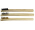 8" Wire Brush Set with Wood Handle - Stainless Steel, Brass, and Nylon Brushes
