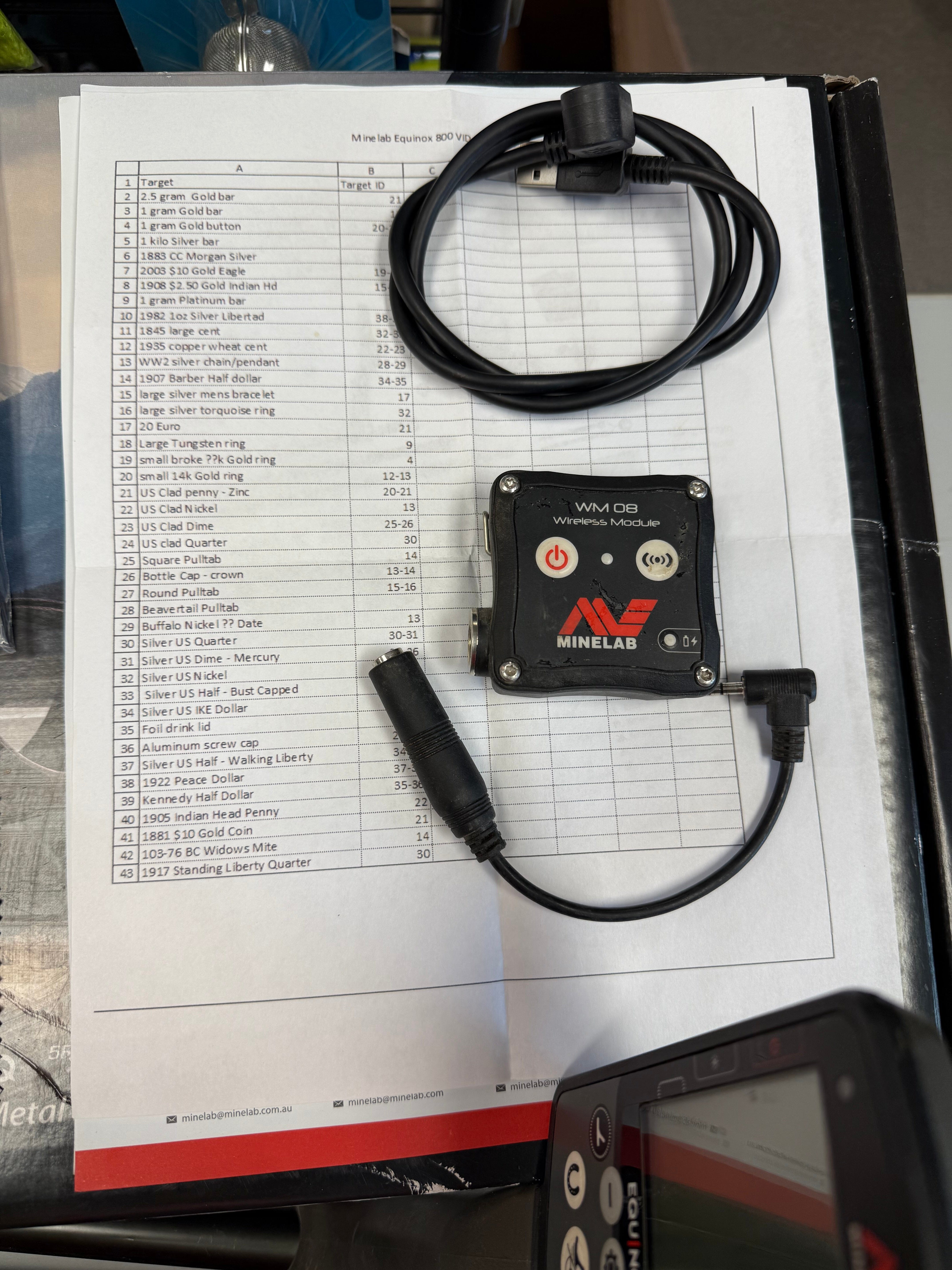 Used Minelab Equinox 800 Metal Detector – Includes 11" & 15" Coils (Repaired), No Warranty