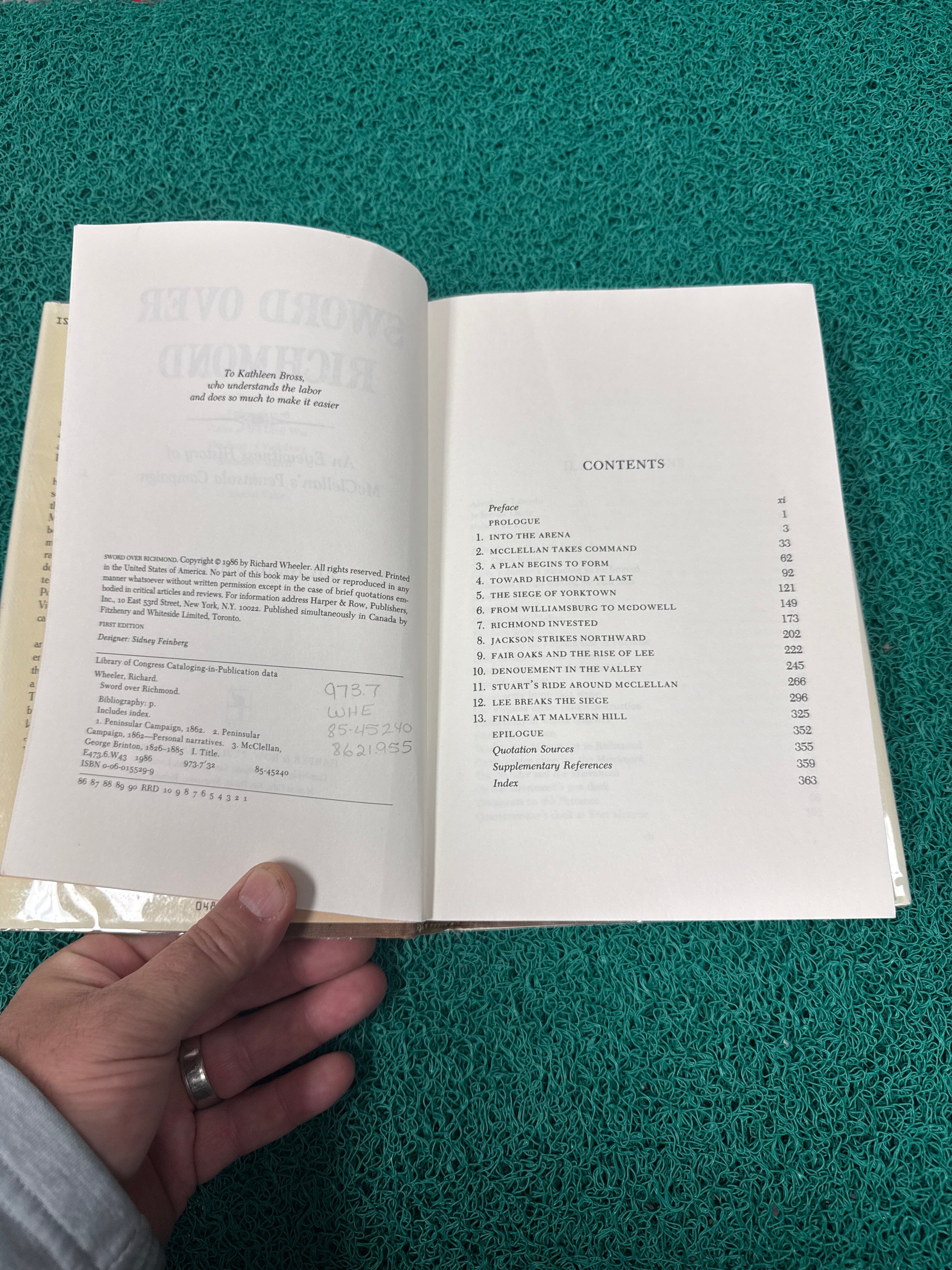 Sword Over Richmond: McClellan's Peninsula Campaign (Used)