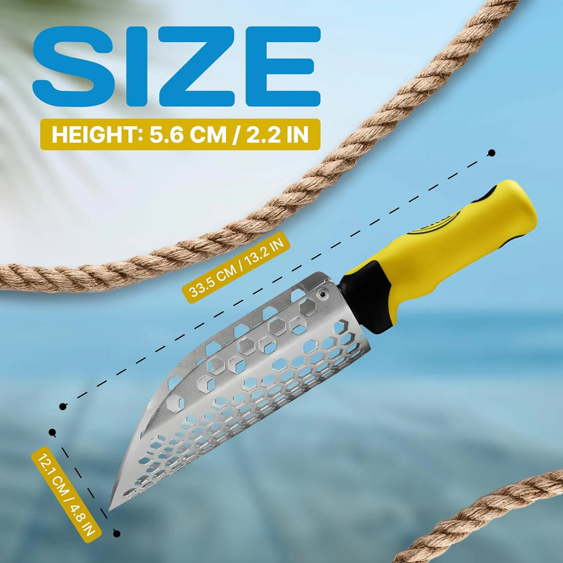 Hand Sand Scoop With Yellow Handle