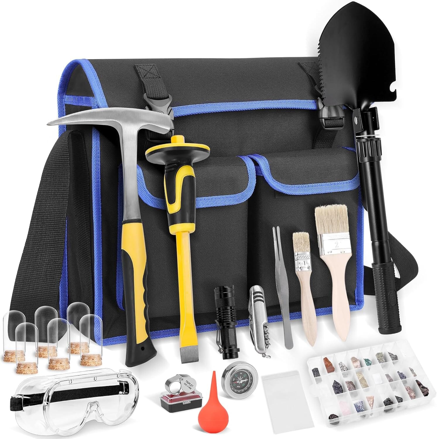 25 PCS Geology Rock Pick Equipment Kit