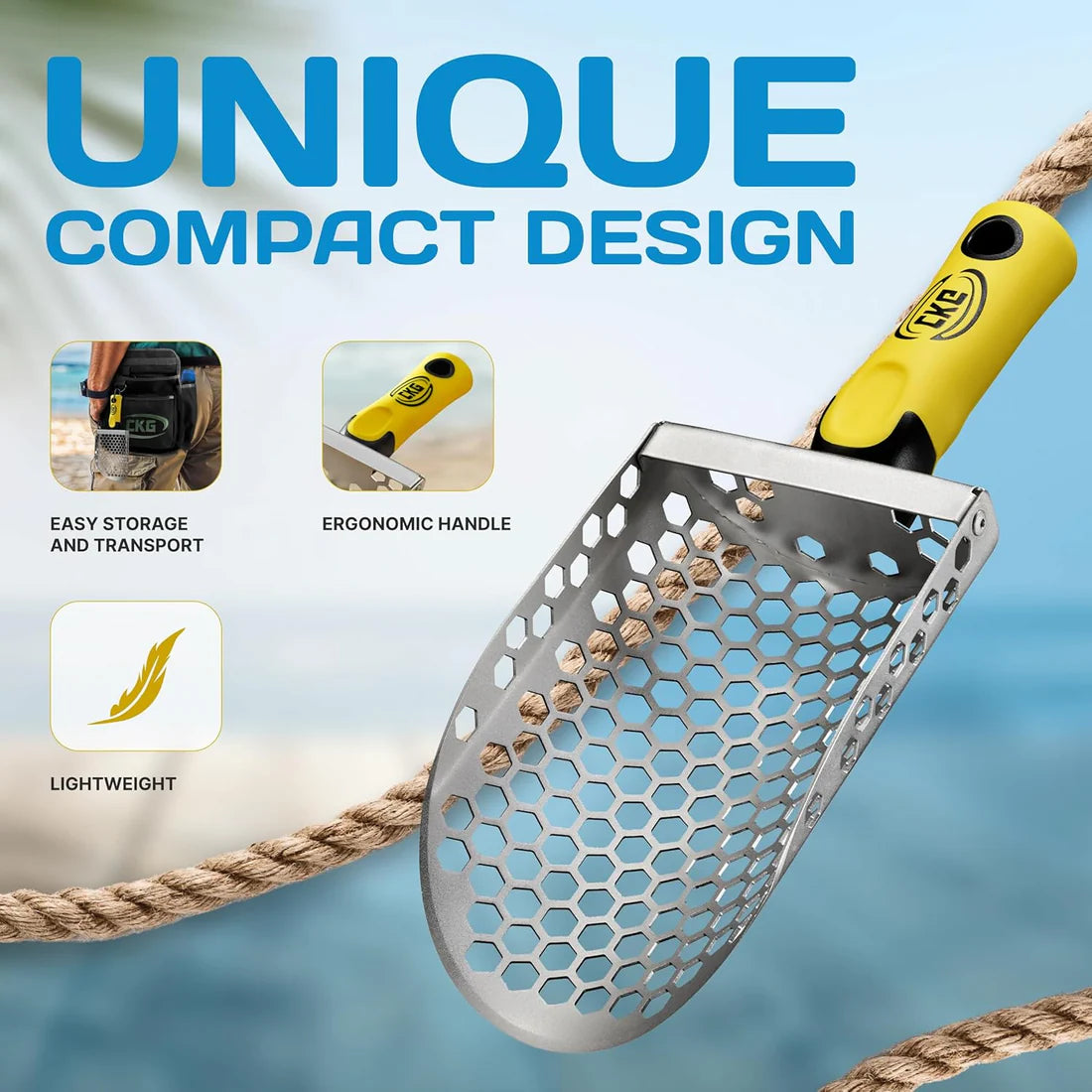 Hand Sand Scoop With Yellow Handle