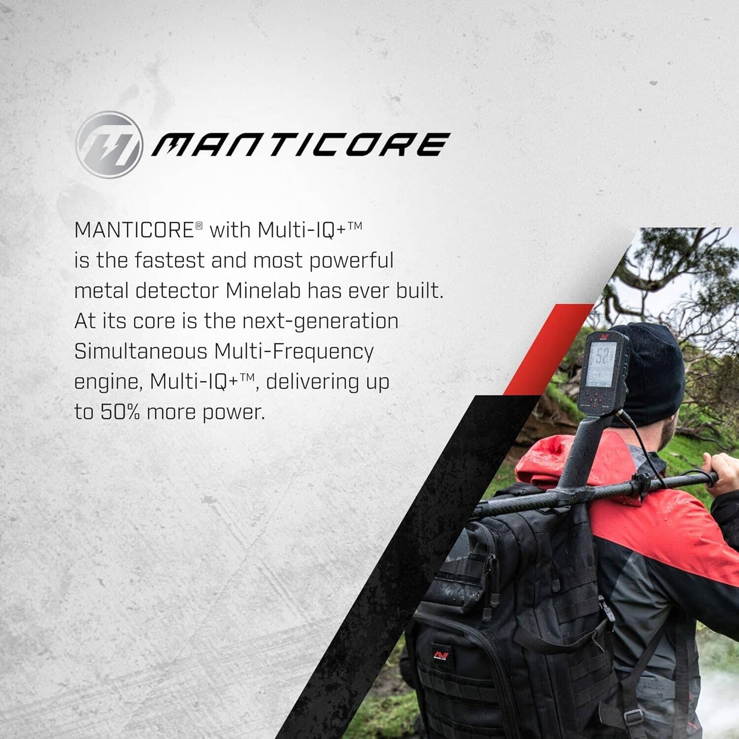 Minelab MANTICORE Metal Detector + Backpack Bundle