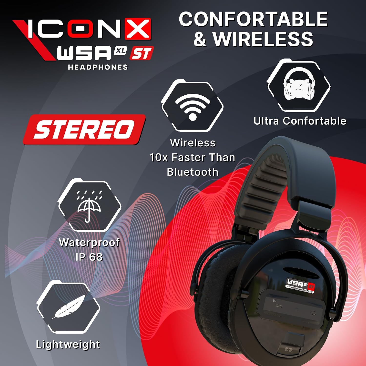 XP ICONX Metal Detector with 11" FMF Coil & WSA-XL ST Headphones
