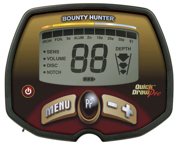 Bounty Hunter Quickdraw Pro Metal Detector with 10" Waterproof Search Coil
