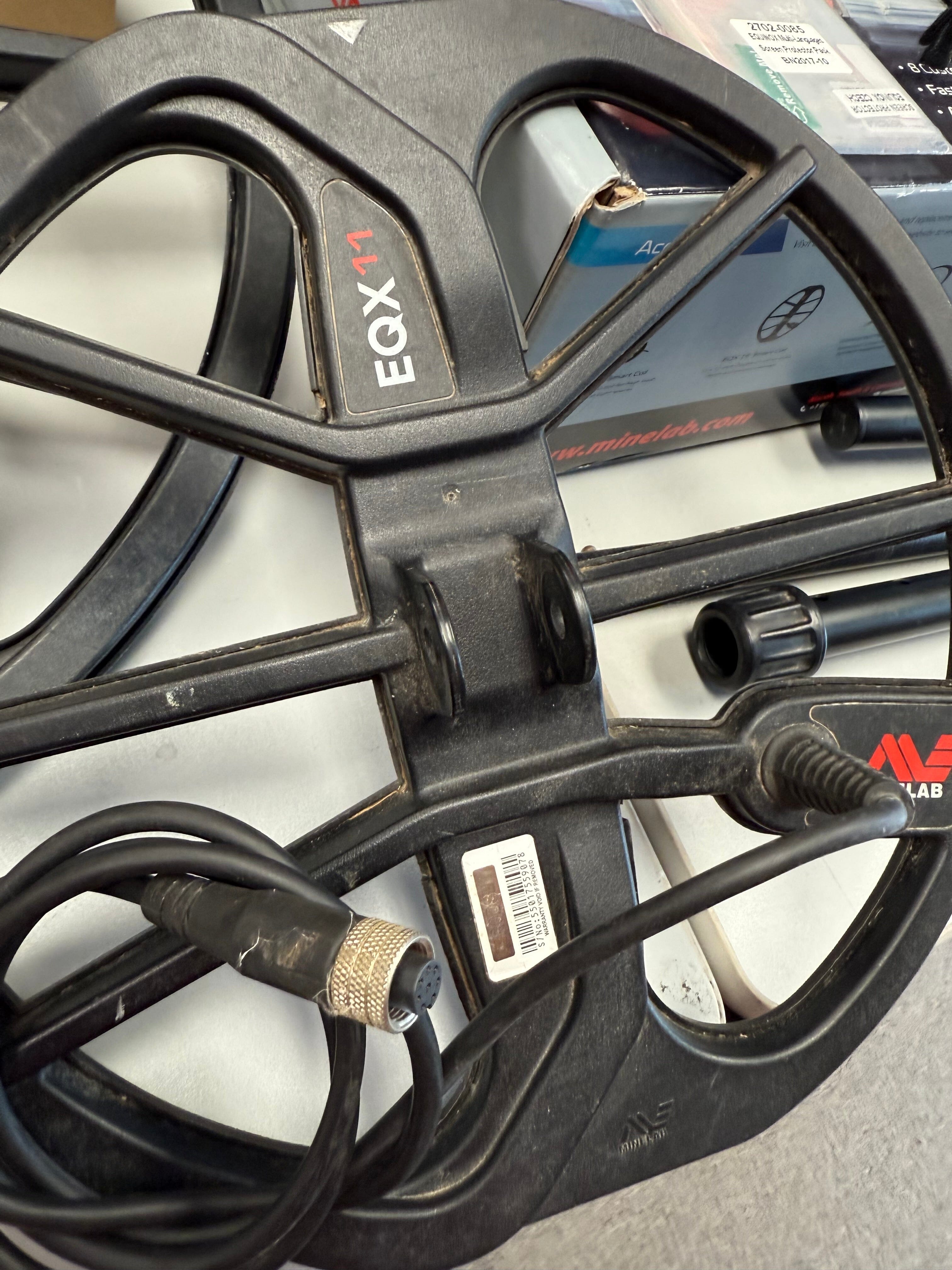 Used Minelab Equinox 800 Metal Detector – Includes 11" & 15" Coils (Repaired), No Warranty