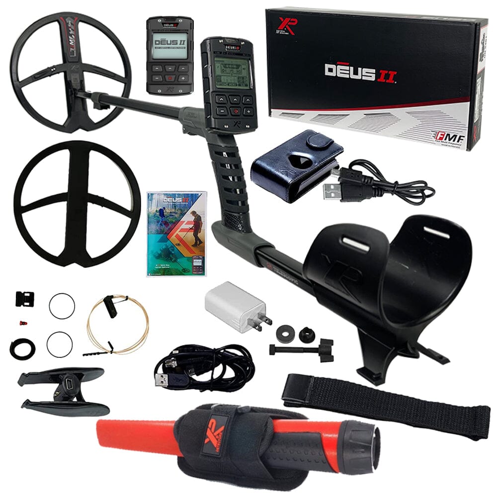 XP DEUS II with 11" (28cm) FMF Coil, Remote Control, and FREE MI-6 Pinpointer - Black Friday 2023 Promotion