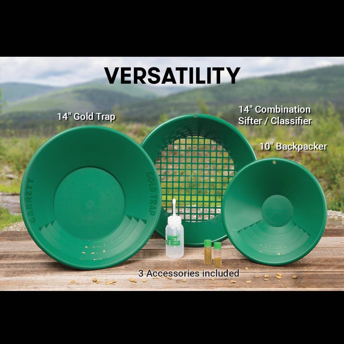 Garrett Gold Panning Kit Complete with Gravity Trap Pan Garrett Gold Panning Kit