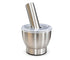 4-Inch Heavy-Duty Stainless Steel Mortar and Pestle with Non-Slip Base and Clear PP Lid, 304 Stainless Steel, 4" Diameter × 4" Height × 2.5" Bowl Depth