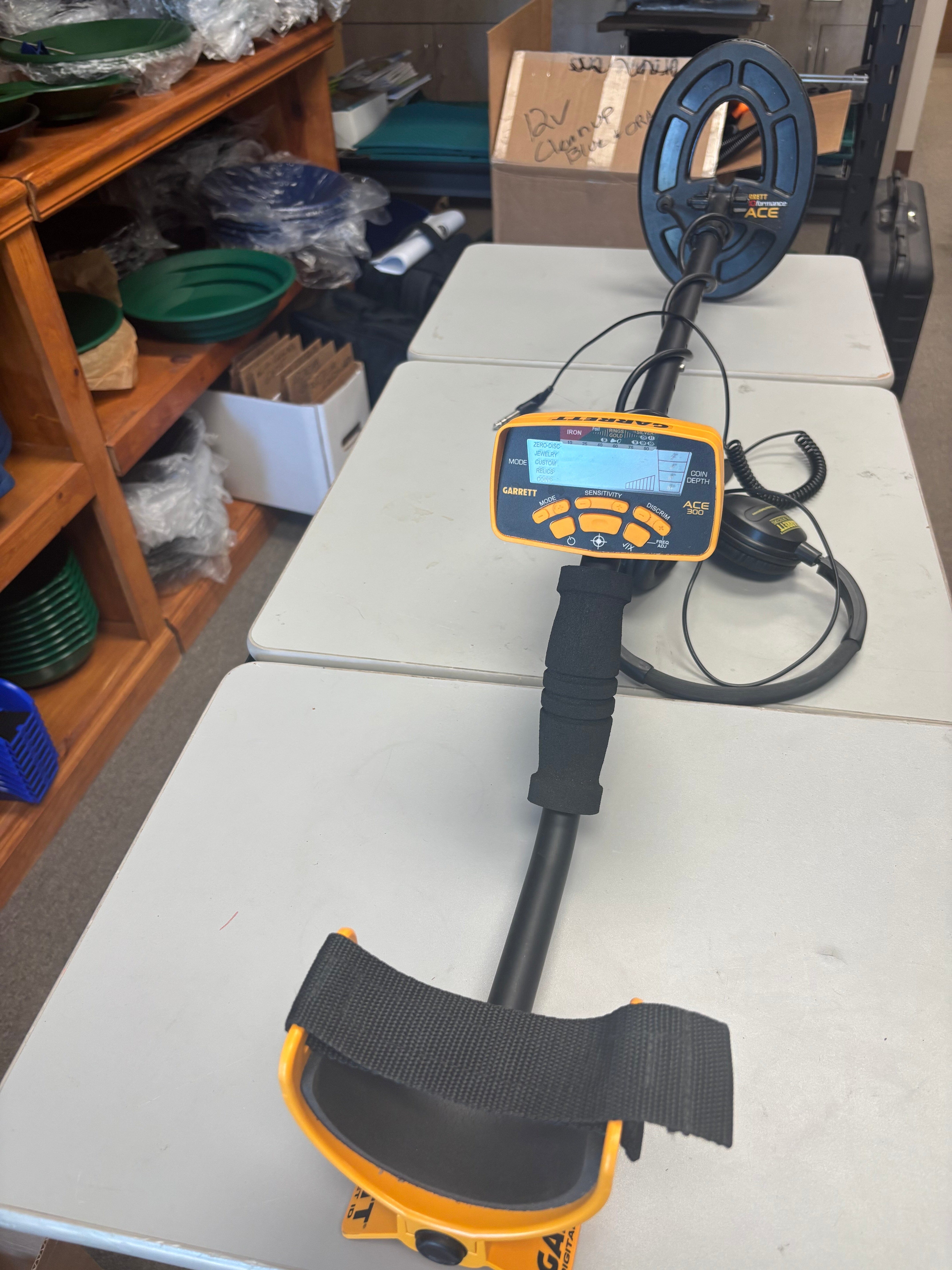 Used Garrett Ace 300 Metal Detector with Waterproof Search Coil