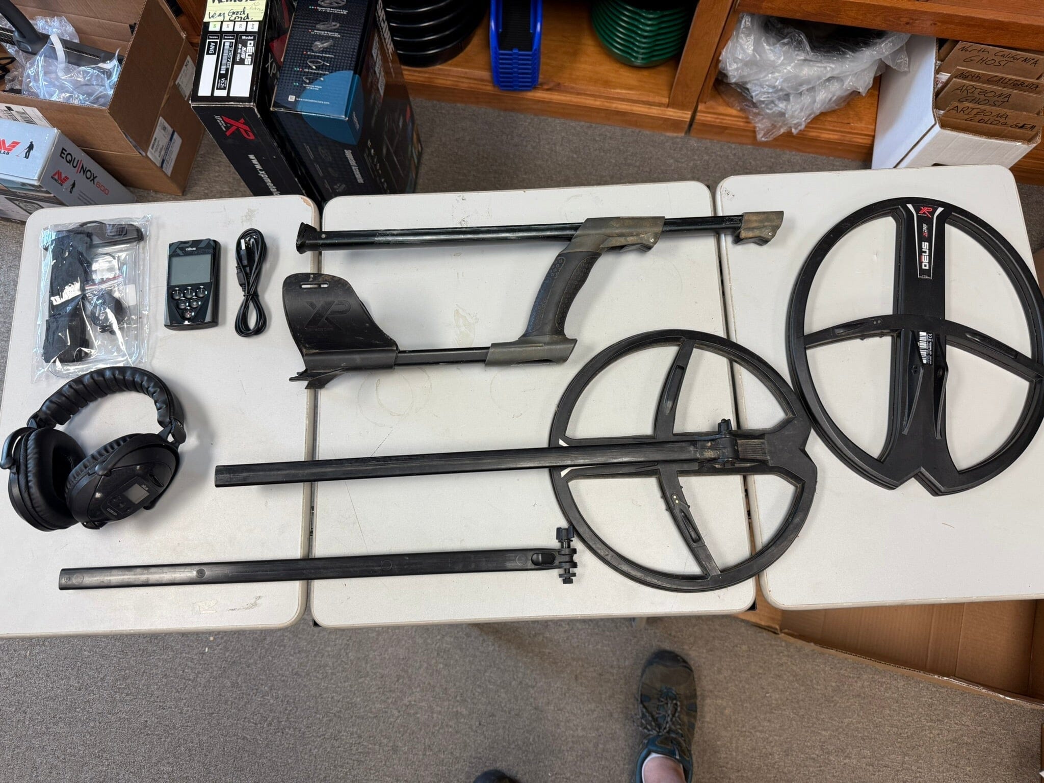 Used XP Deus 1 with LCD Remote, WS5 Wireless Headphones, 11" Coil & 11" x 13" coil, 