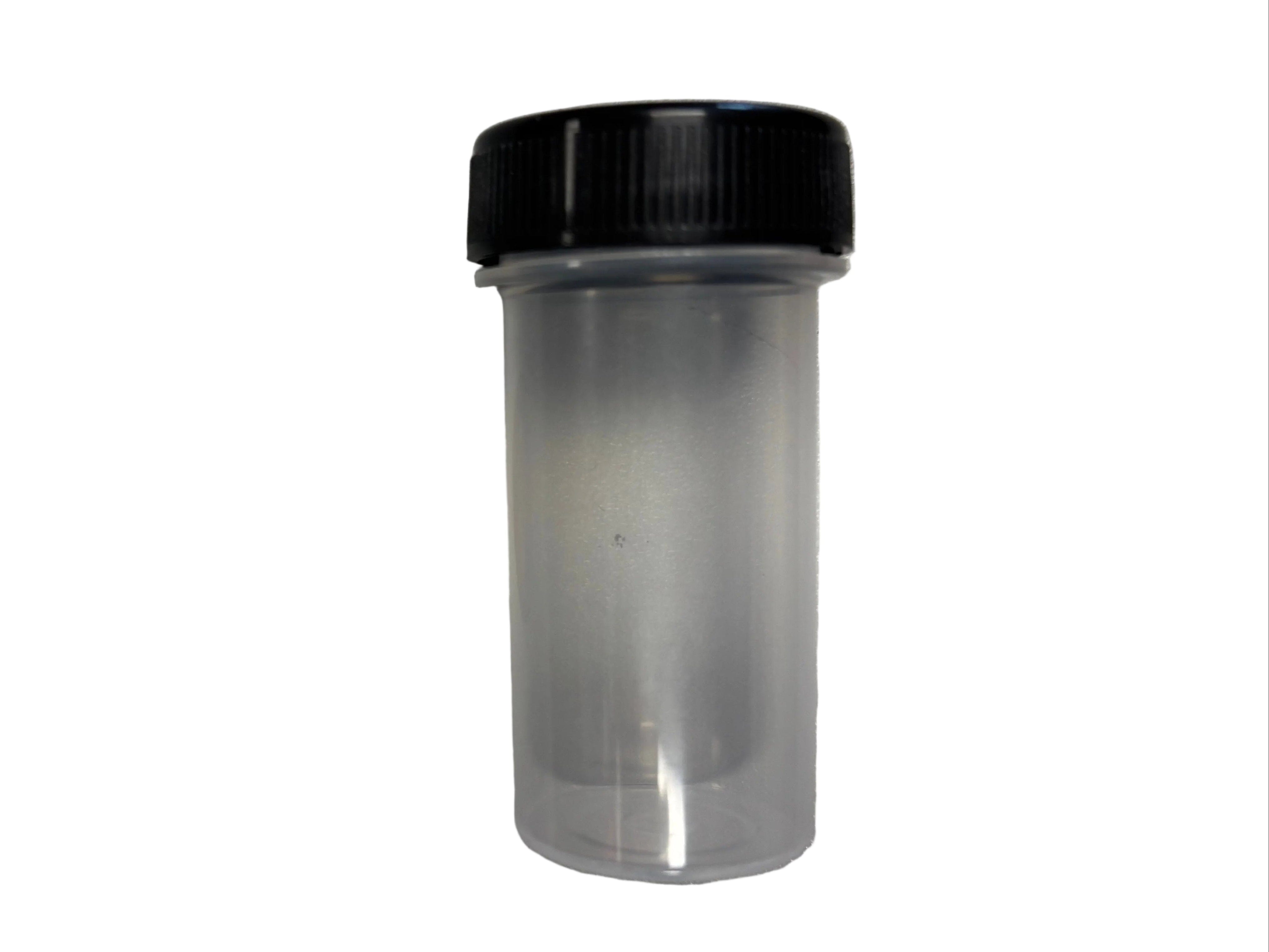 5 ounce clear plastic gold vial