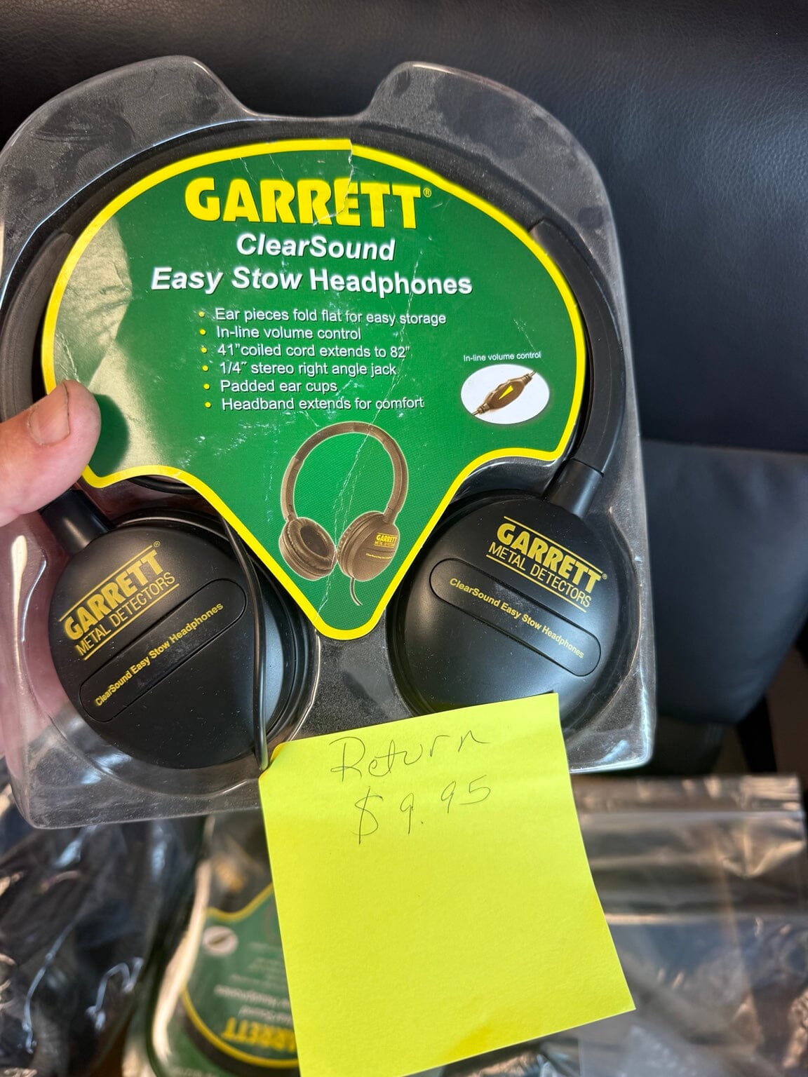 Open Box Garrett ClearSound Easy Stow Headphones - Unused