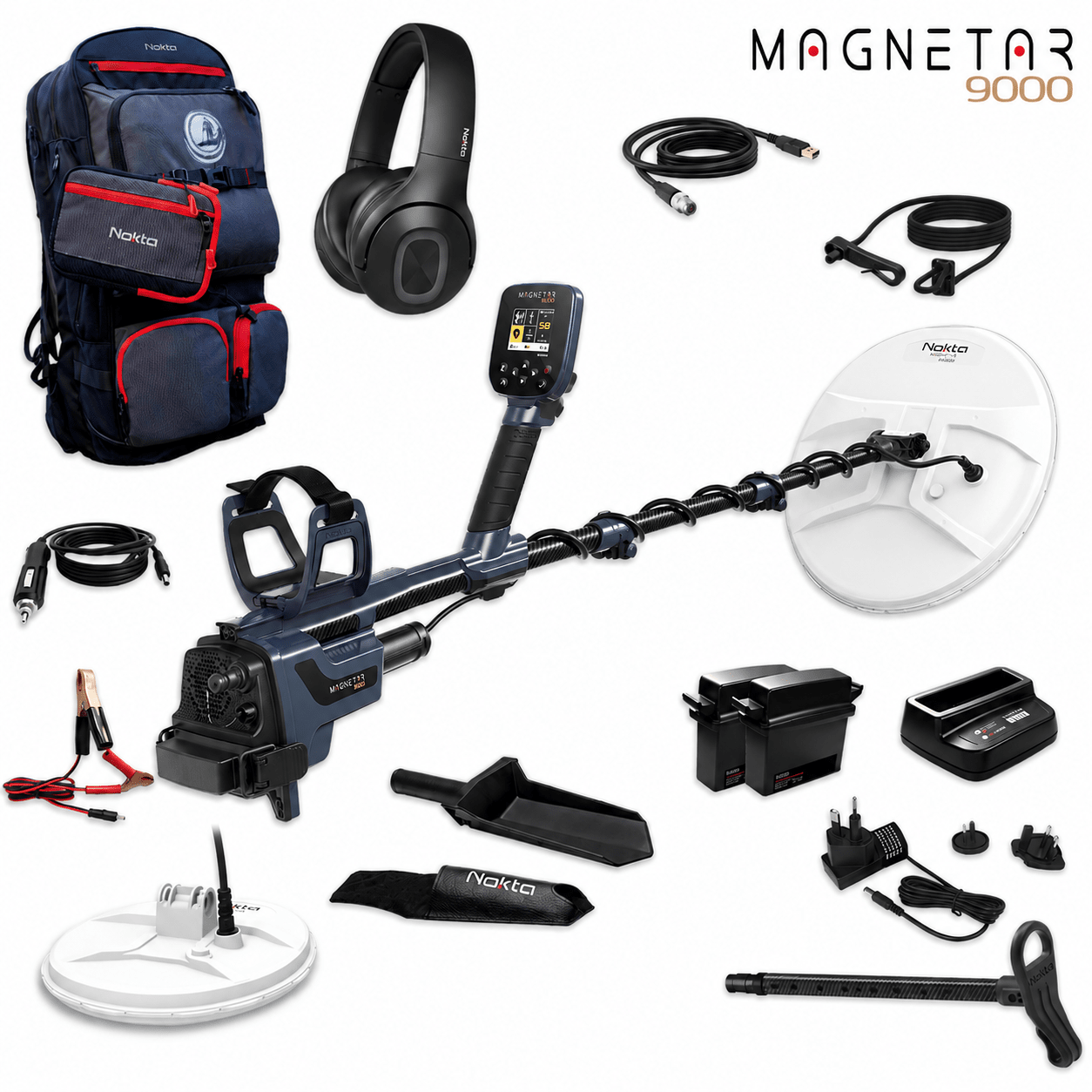 Nokta Magnetar 9000 Pulse Induction Metal Detector - Intro Pack with 2 Coils