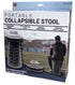 Portable Collapsible Black Stool With Handle, Strap & Storage Safety 