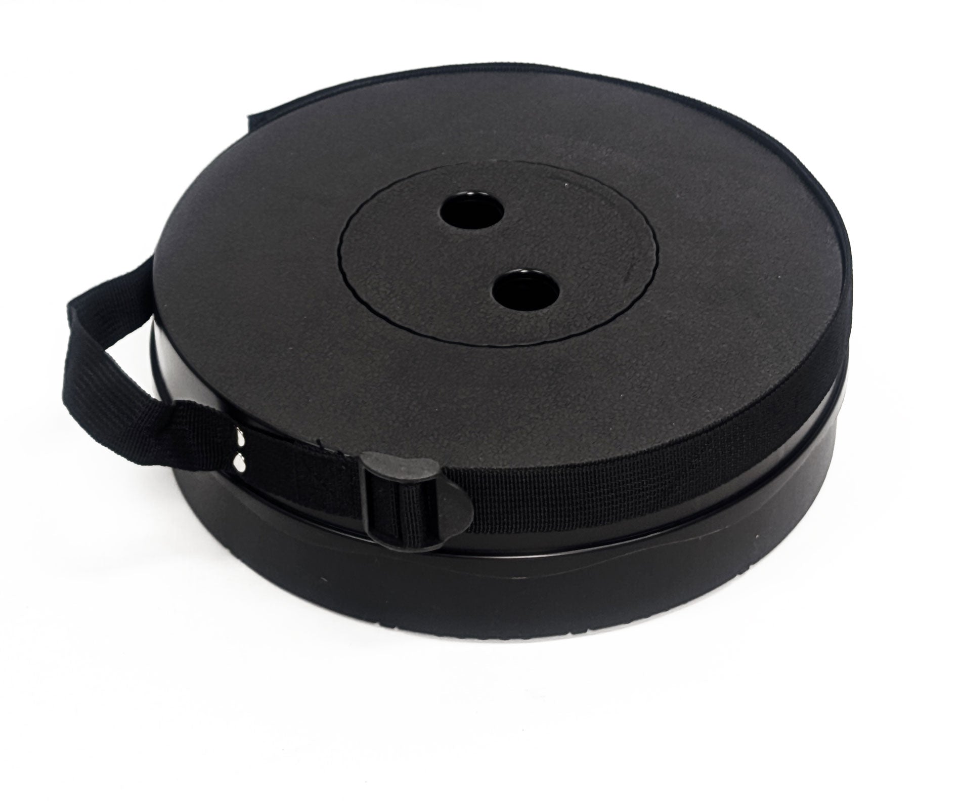 Portable Collapsible Black Stool With Handle, Strap & Storage Safety 