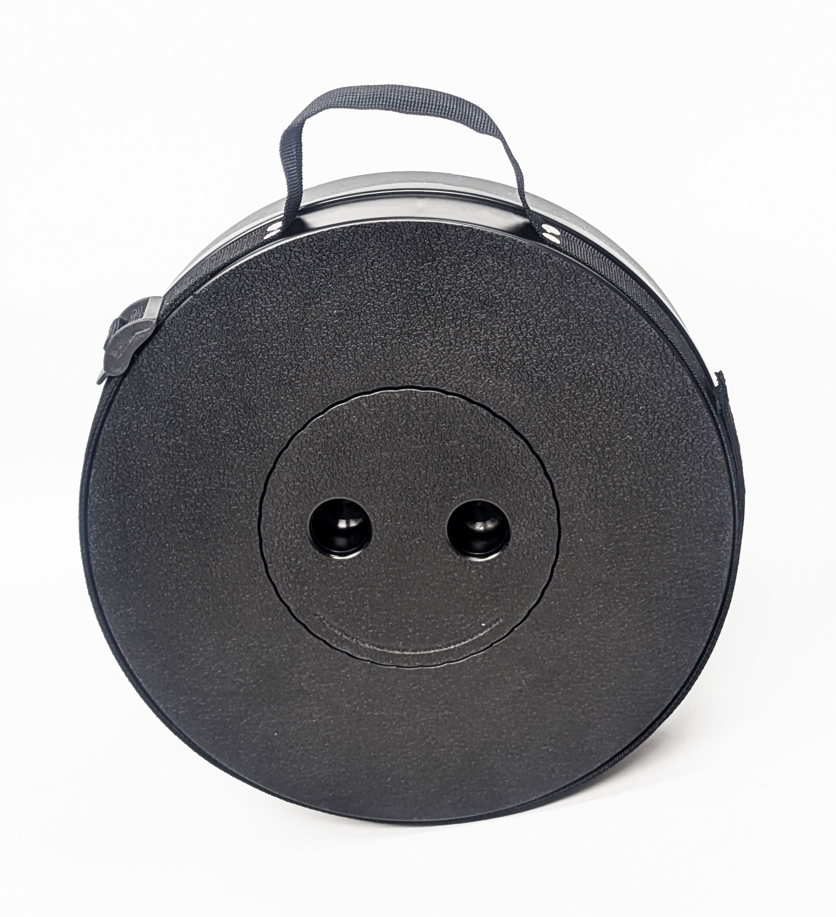 Portable Collapsible Black Stool With Handle, Strap & Storage Safety 