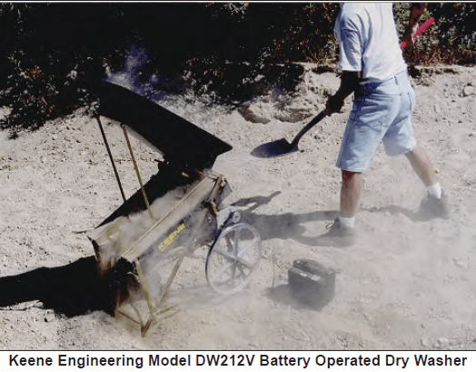 Keene Mini Dry Washer DW212V – 12‑Volt & Hand Crank Gold Prospecting Combo