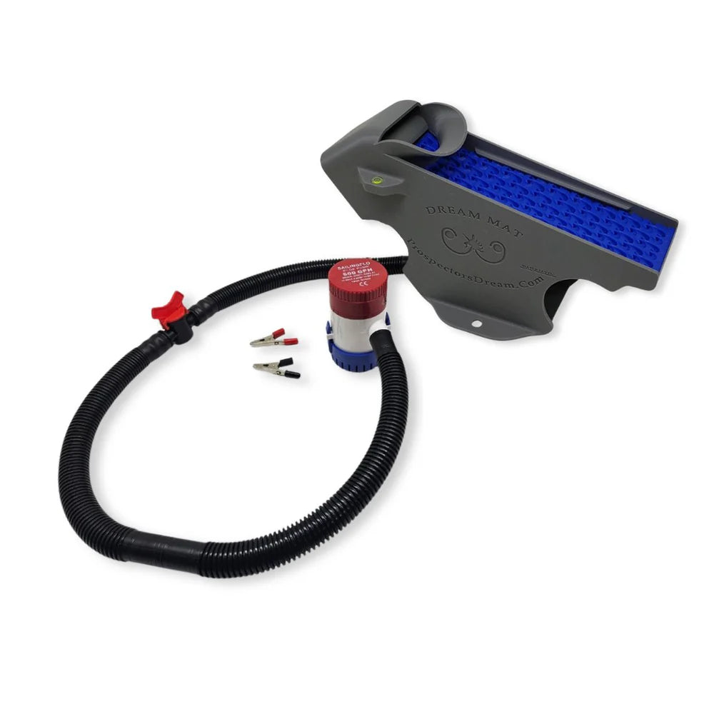 12 Volt Prospector's Dream Clean-Up Buddy - Mini Highbanker with Pump Gray