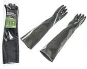 24" Black Rubber Gloves For Gold Panning,Texturized Palm Grip