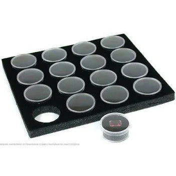 7 x 8 Display Tray With 16 Gem Jars