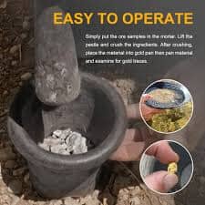 Large Mortar and Pestle for Crushing Gold Bearing Ore