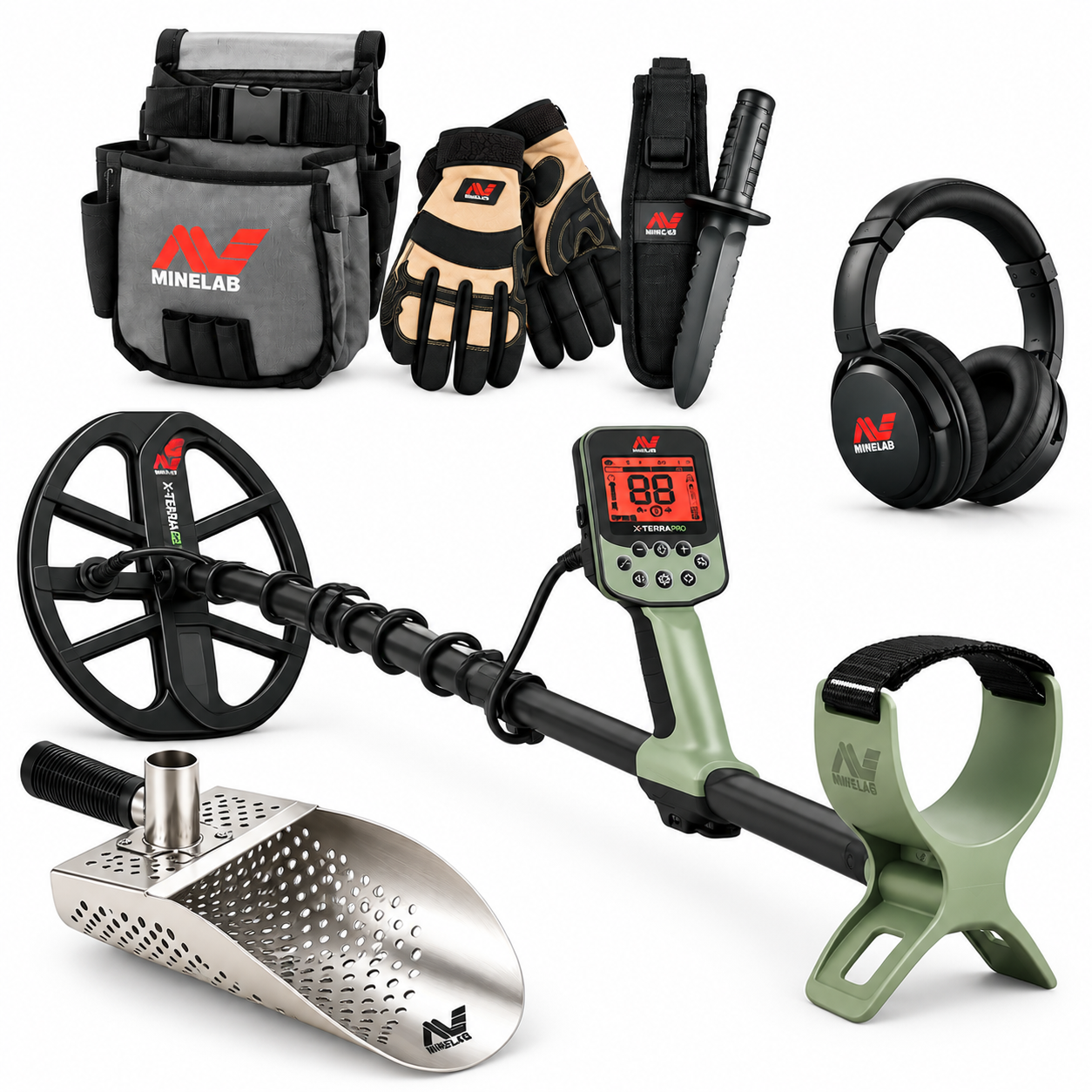 Minelab X-Terra Pro with Adventure Pack & Sand Scoop Bundle