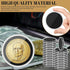Set of 120 clear coin capsules with black foam rings