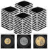 Clear square coin holders with adjustable foam inserts