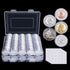 High Plains 240-pack clear 30 mm coin capsules with organizers