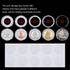 Clear 30 mm coin capsules with adjustable foam inserts
