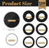 Clear coin capsules with black adjustable inserts