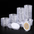 High Plains clear adjustable coin capsules with white foam inserts